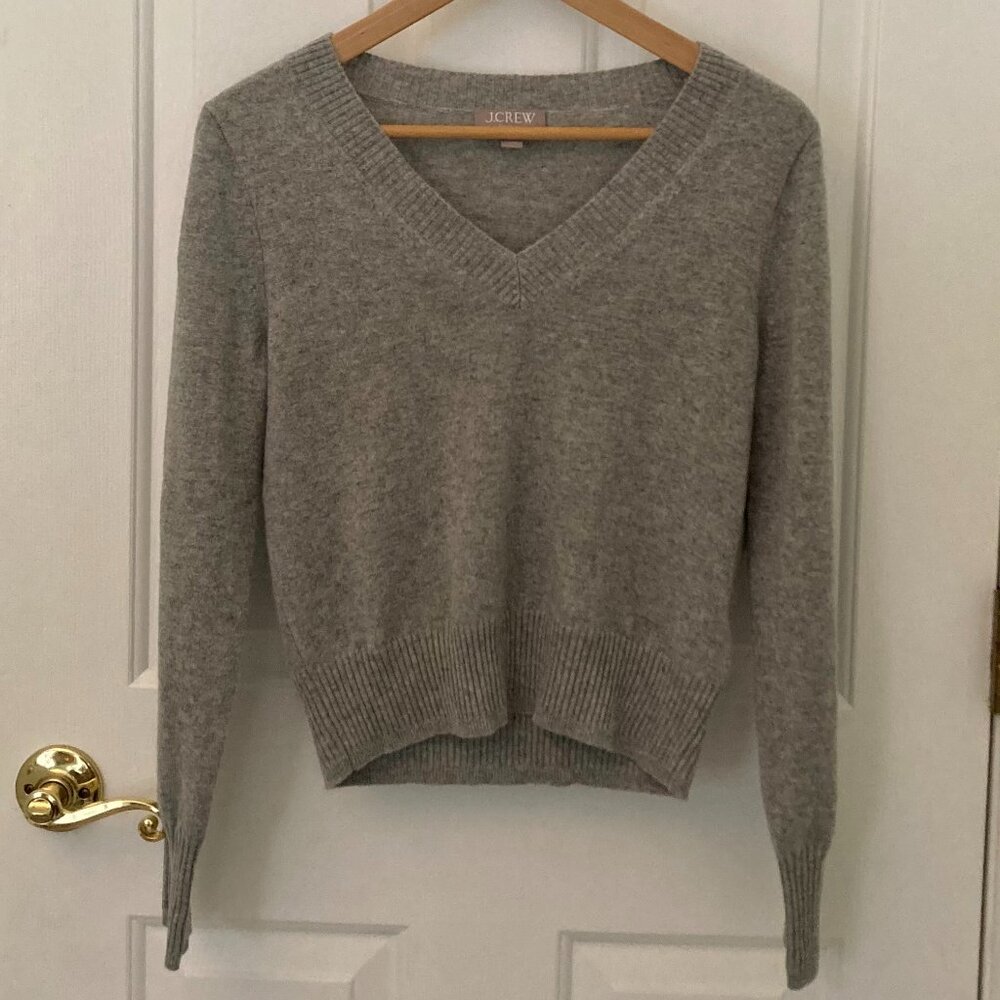 J.Crew Cropped Cashmere Vneck